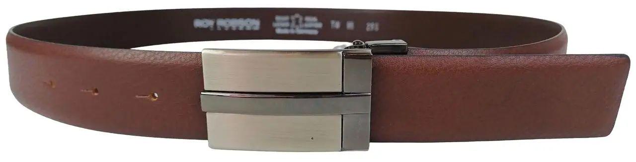 Ремінь чоловічий Roy Robson натуральна шкіра 114х3,5 см Коричневий (RMT310)