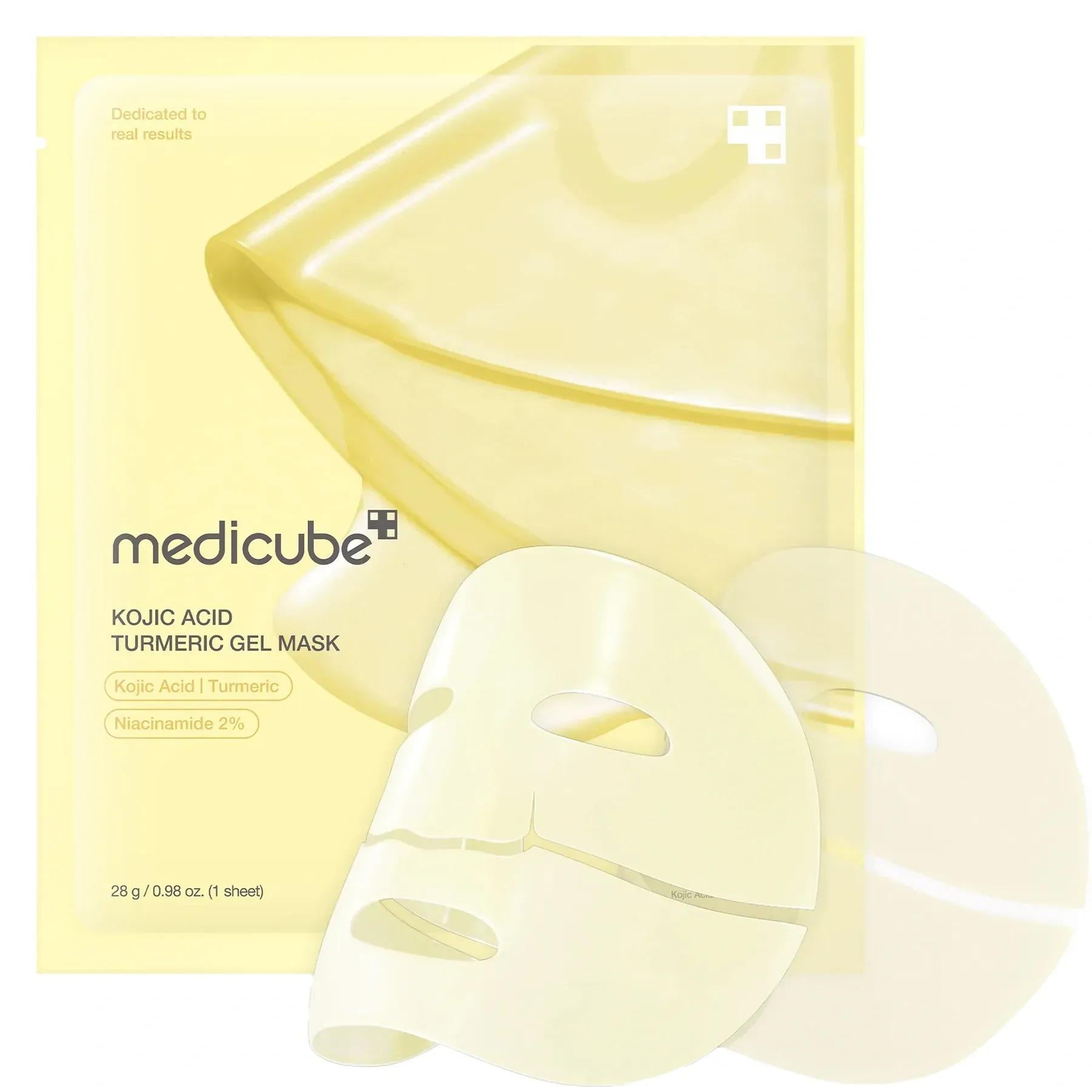 Осветительная гидрогелевая маска с койевой кислотой и куркумой Medicube Kojic Acid Turmeric Brightening Gel Mask 28 г (28915274)