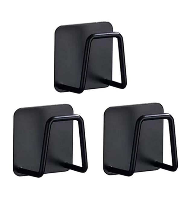 Держатель для кухонной губки из нержавеющей стали 3 шт. Черный