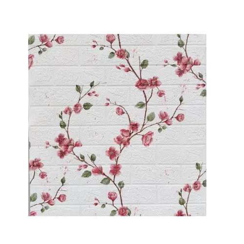 Панель самоклеящаяся декоративная 3D под кирпич цветущее дерево вишня (BPN3-151)