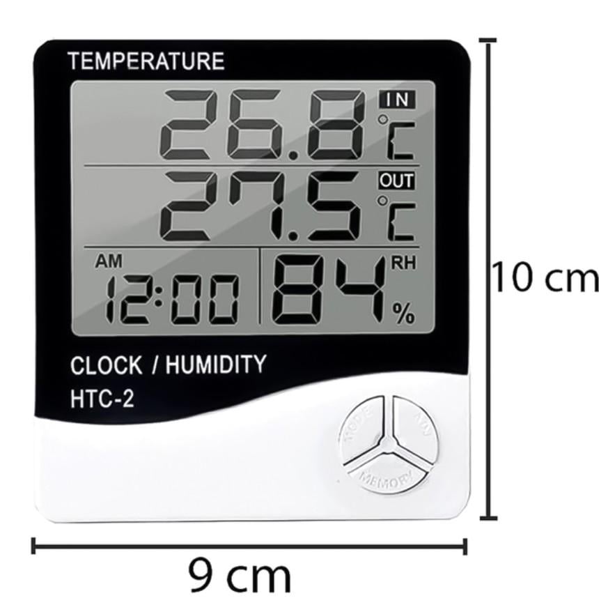 Метеостанція HTC-2 термометр з гігрометром/годинником/будильником та виносним датчиком (557) - фото 7 Метеостанція HTC-2 термометр з гігрометром/годинником/будильником та виносним датчиком (557) - фото 7
