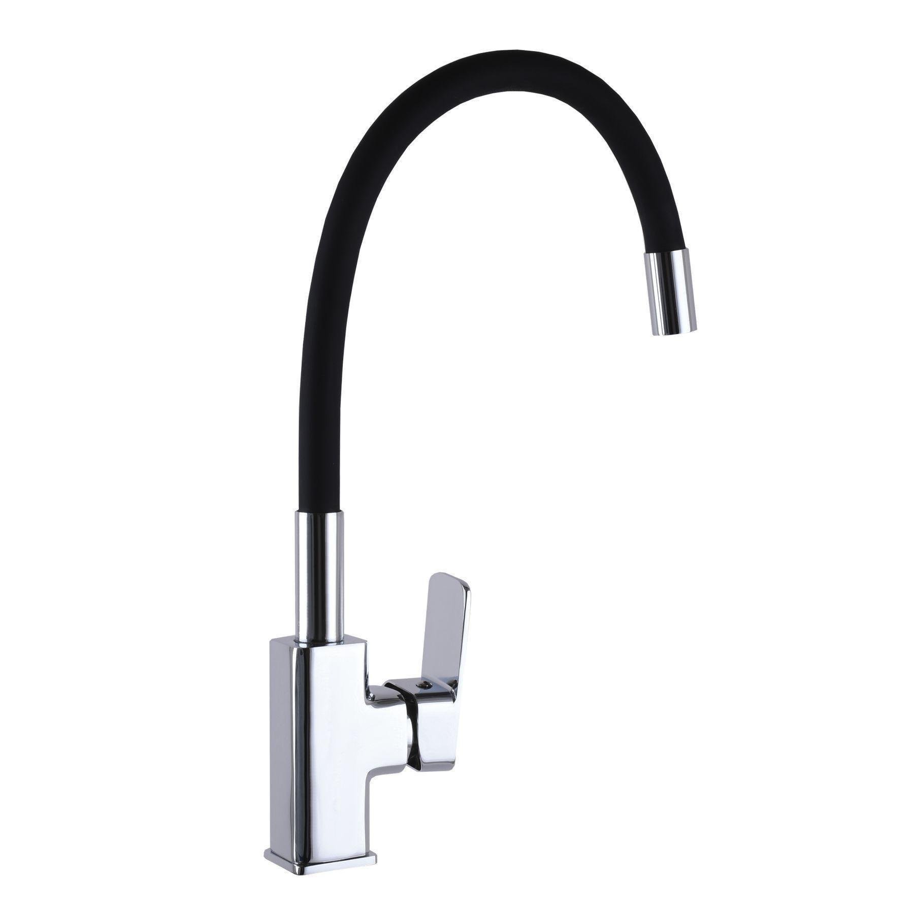 Кран на кухню Globus Lux Хром/Чорний (18556)