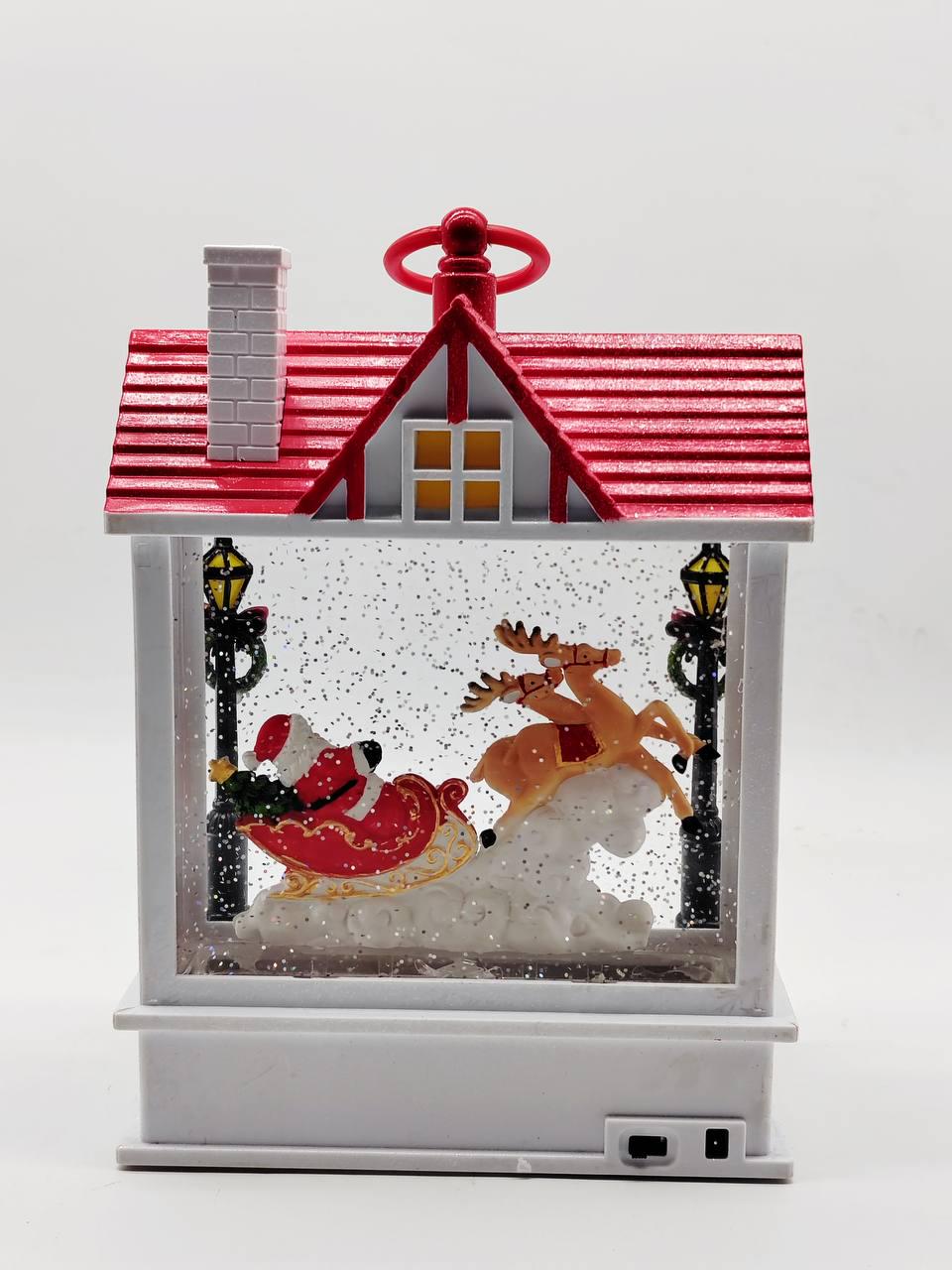 Ліхтар музичний новорічний від батарейок та USB 25 см (26140953) - фото 3 Ліхтар музичний новорічний від батарейок та USB 25 см (26140953) - фото 3