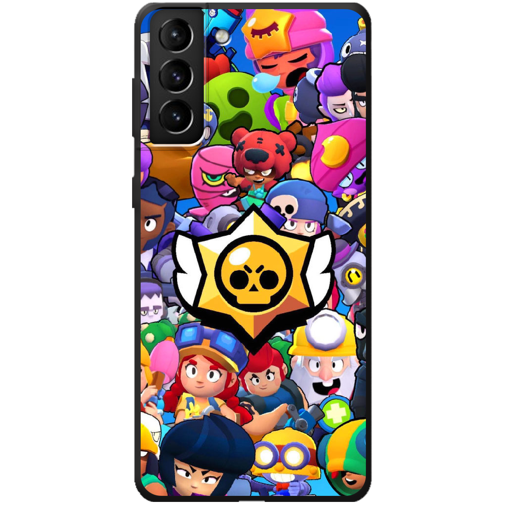 Чохол BoxFace Samsung G996 Galaxy S21 Plus Brawl Stars Чорний силікон (41718-up2389-44006)