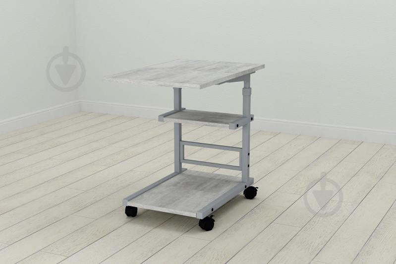 Стол приставной Ferrum-decor Адан 62x40x60 металл Серый ДСП Урбан Лайт 16мм (ADA0021)