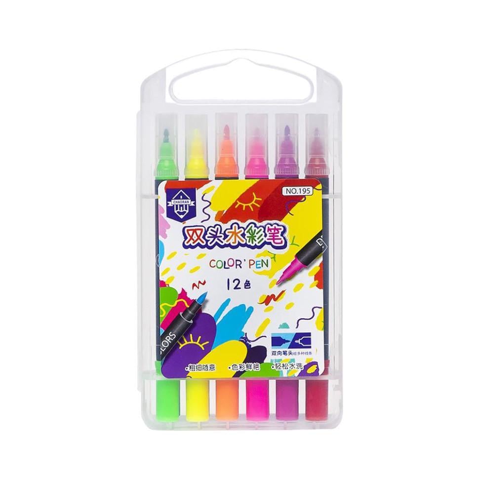 Фломастери дитячі Двосторонній Color-it 195-12 12 кольорів (RLT29489)