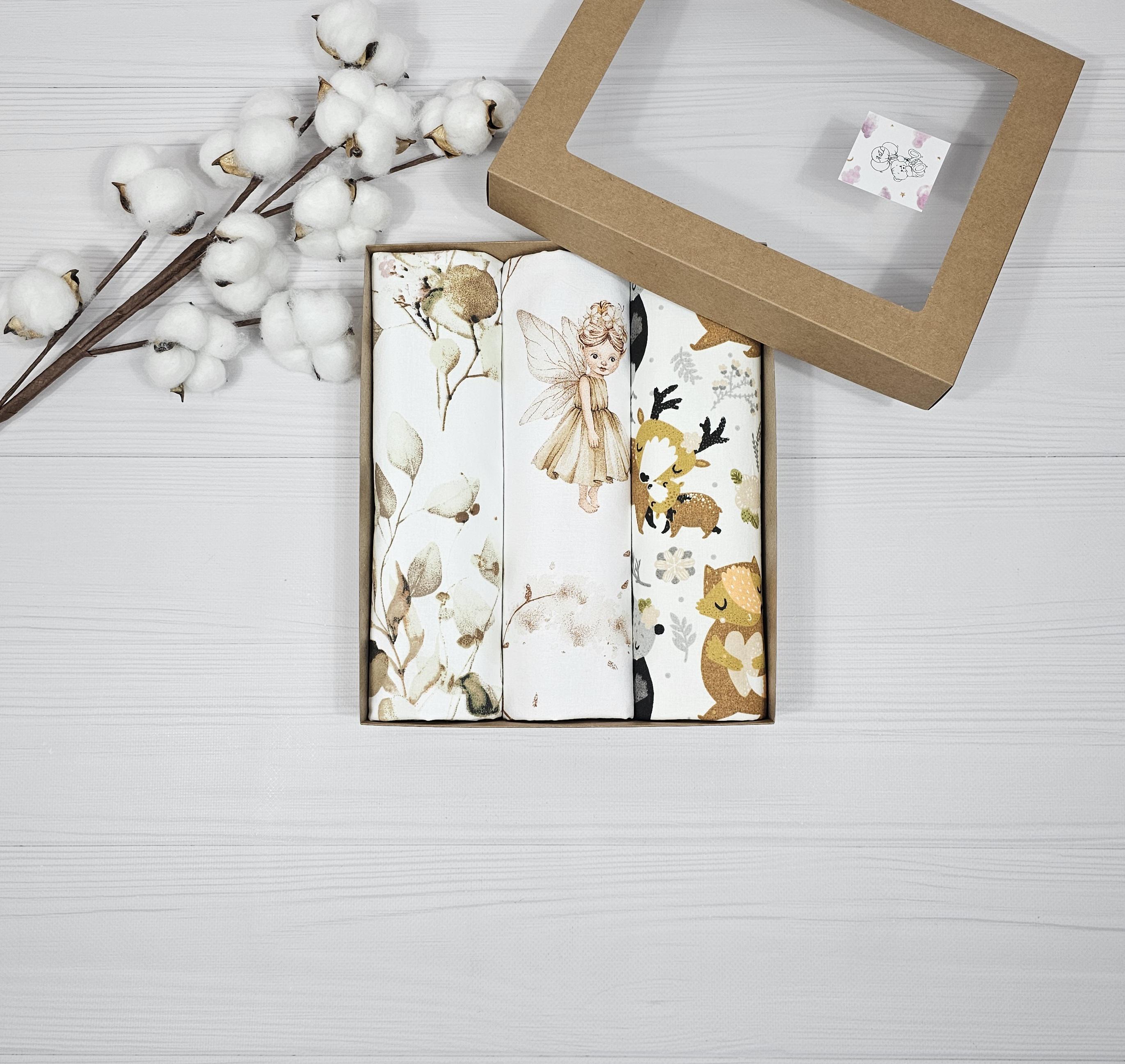 Набор пеленок детских a.l.babybox Феи 50х80 см 3 шт. Коричневый (24321208)