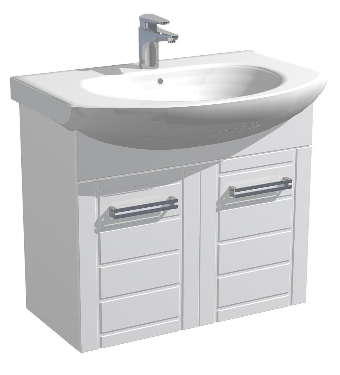 Тумба с умывальником Руна навесная для ванной комнаты 70 см Белый