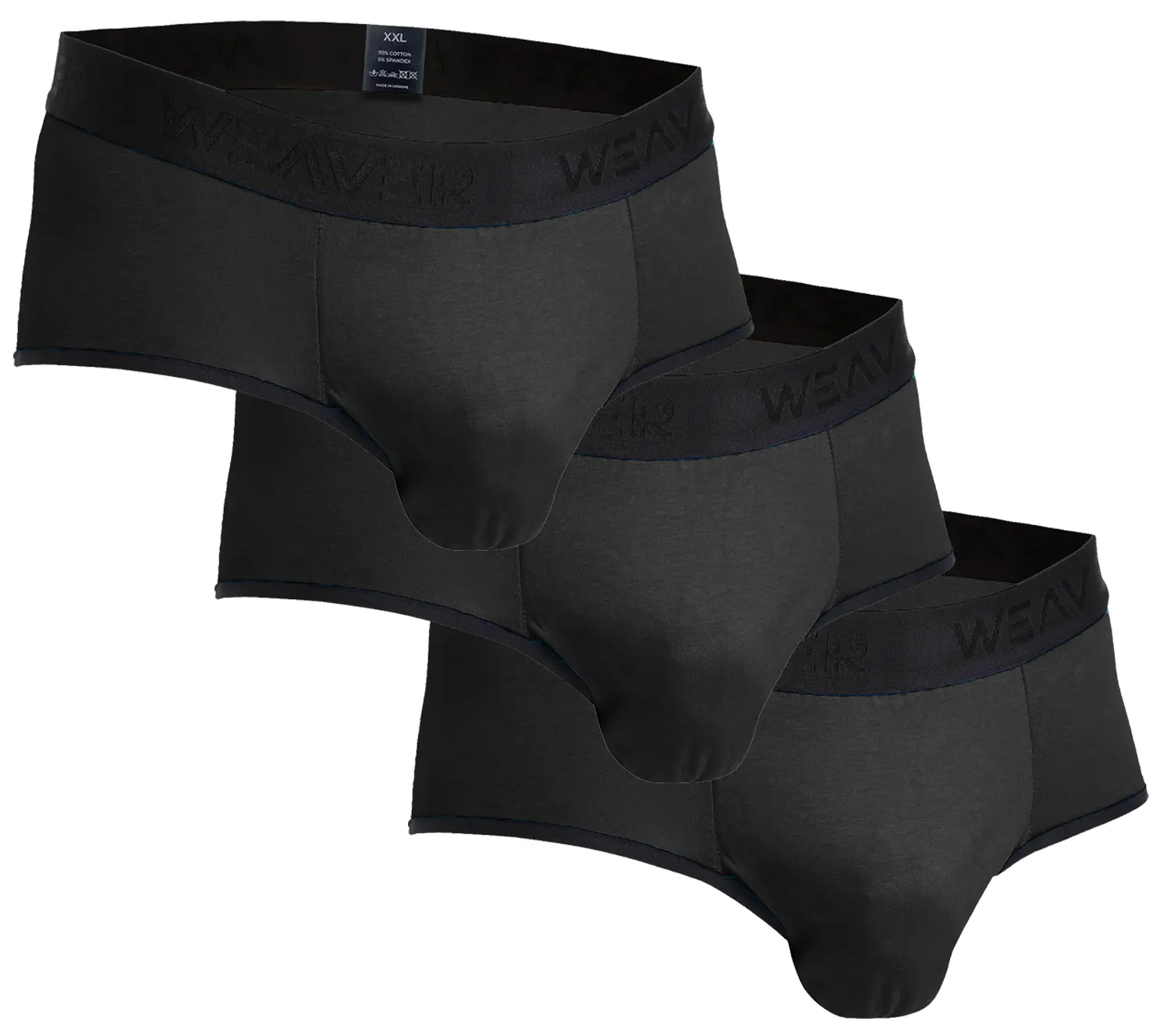 Набір чоловічої білизни Slip M 3 шт. Чорний (1820)