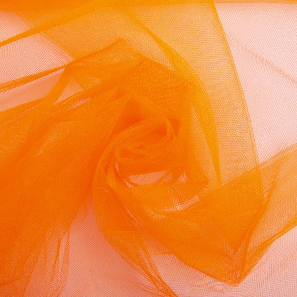 Ткань декоративная фатин Kristal №59 Неон оранж (23626)