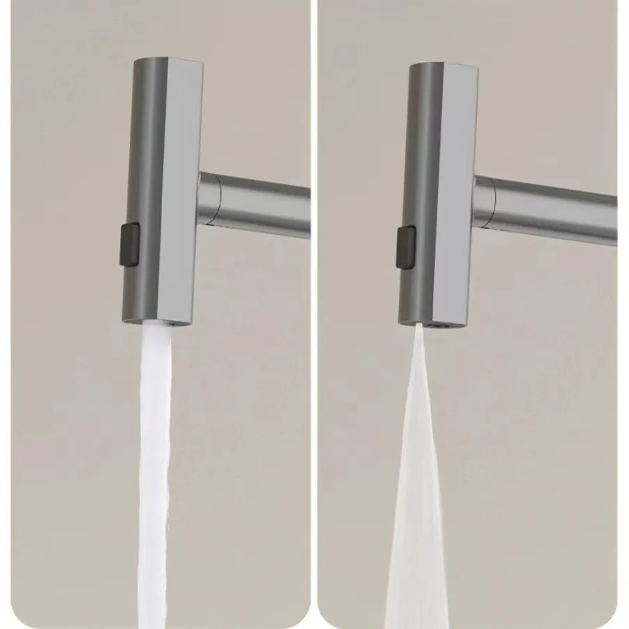 Змішувач для кухні MIXXUS MOZ-014 з висувною лійкою нержавіюча сталь 4 режими (MI6339) - фото 3