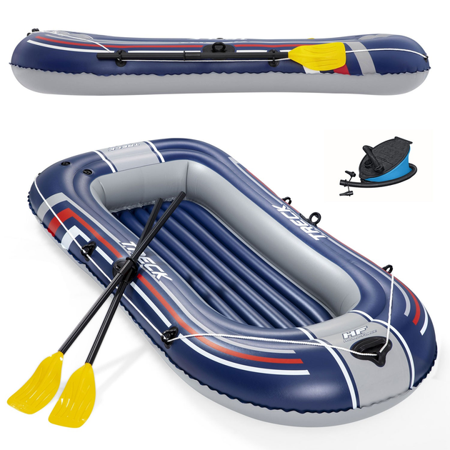 Човен надувний Bestway Hydro-Force Treck X1 з веслами/насосом двомісний 228x121x36 см (61083) - фото 2 Човен надувний Bestway Hydro-Force Treck X1 з веслами/насосом двомісний 228x121x36 см (61083) - фото 2