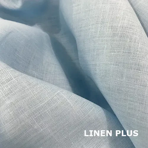 Тканина LINEN PLUS лляна 150 см 1347 Ніжно-блакитний - фото 2 Тканина LINEN PLUS лляна 150 см 1347 Ніжно-блакитний - фото 2