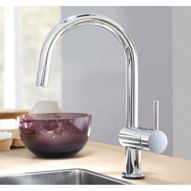 Смеситель для кухни Grohe Minta 32918000 с видвижной лейкой Хром (111392) - фото 4 Смеситель для кухни Grohe Minta 32918000 с видвижной лейкой Хром (111392) - фото 4