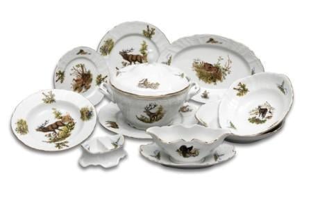 Столовый сервиз Thun Bernadotte Охота фарфора на 6 персон 26 пр. (U001011)