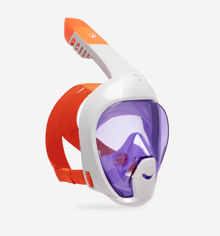 Маска для снорклинга полнолицевая детская Subea Easybreath Freetalk XS от 4 до 10 лет Фиолетовый (2932990811)