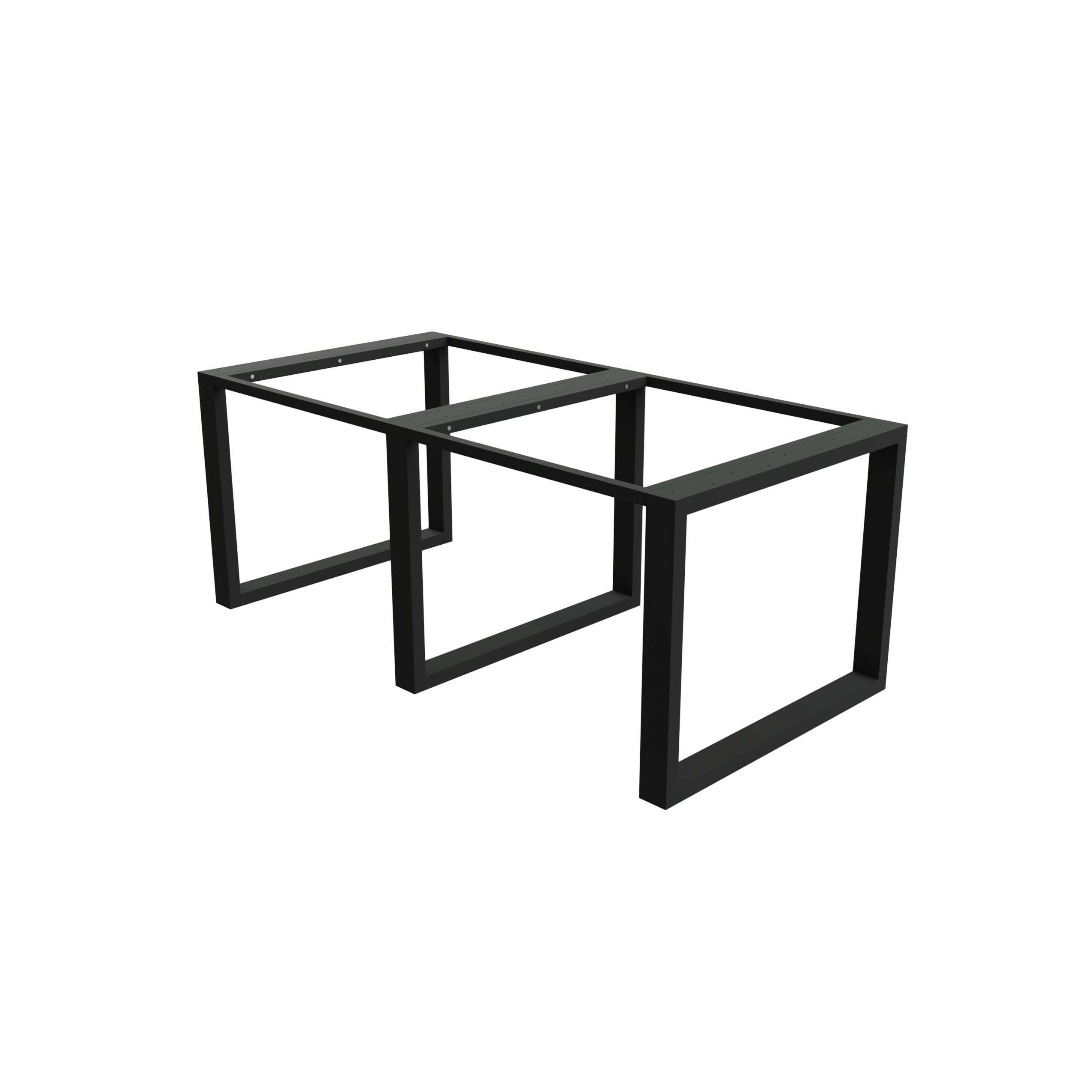 Каркас для стола Lofty Квадрат МАХ Серия 32 металлический ширина 1800х900 мм Черный
