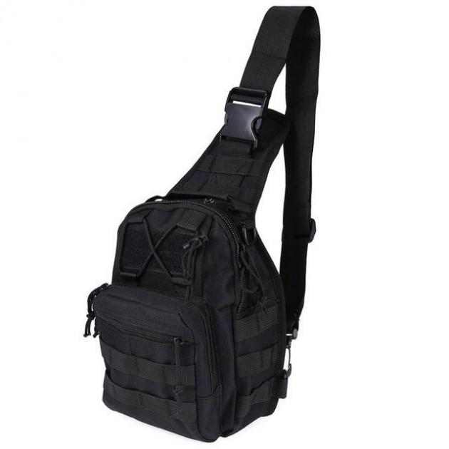 Сумка-рюкзак мужская H&S Tactic Bag 600D повседневная городская Черный (ftlx-588)