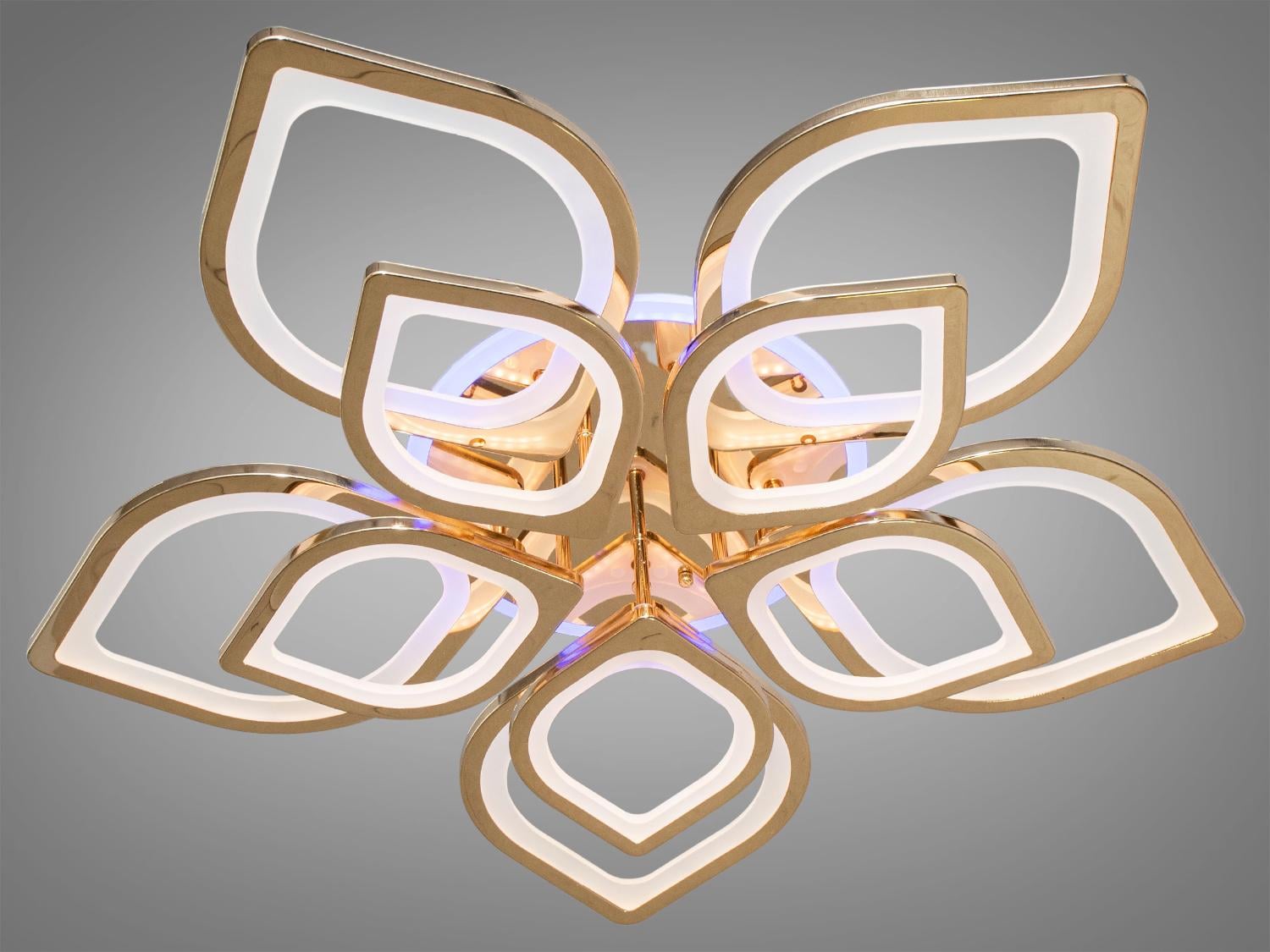 Люстра с димером и LED подсветкой 185 W (8073/5+5G LED 3color dimmer)