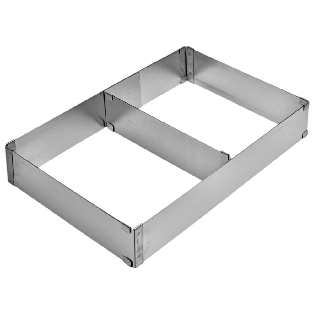 Форма раздвижная для торта и салатов LIGHT CABINET на 2 секции прямоугольная 28х53х5 см (R89557)