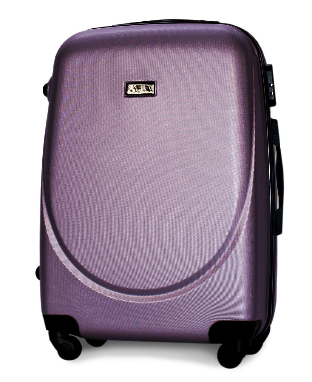Чемодан пластиковый Fly 310 средний на 4 колесах 65х44х27 см 60 л Серебряно-фиолетовый