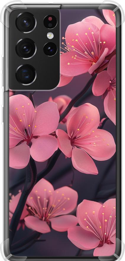 Чехол на Samsung Galaxy S21 Ultra (5G) Пурпурная сакура (6075sp-2116-42517)