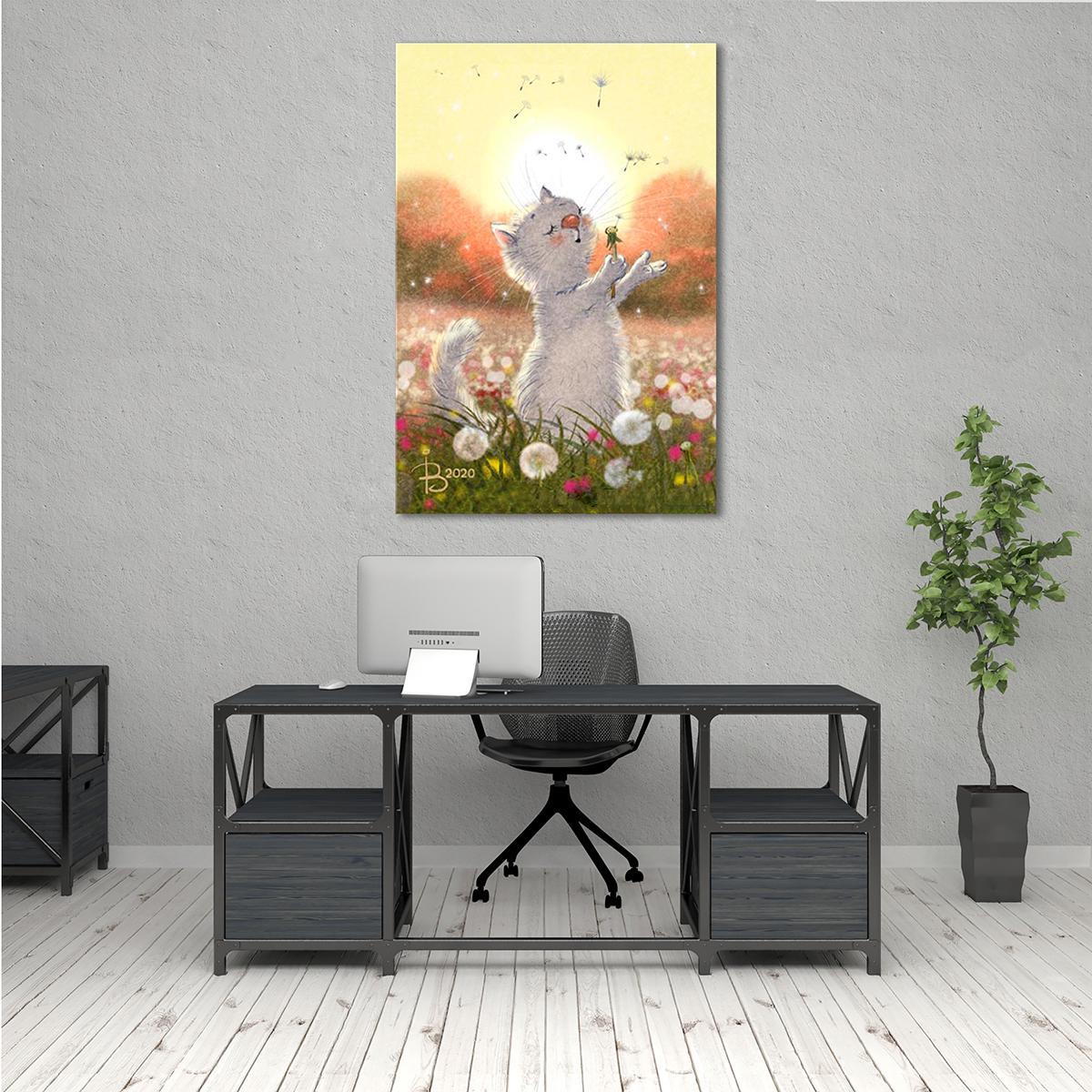 Модульная картина Поле одуванчиков 1 модуль 30х45 см