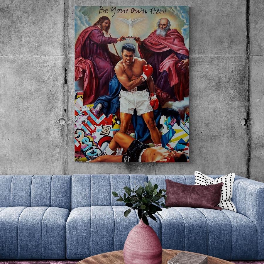 Картина на холсте Муххамед Али HolstPrint 60х90 см