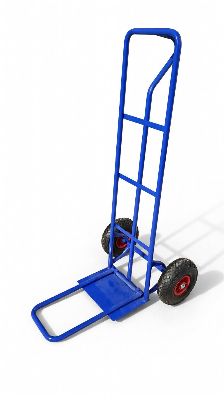 Тележка грузовая ручная с откидной платформой/пневматические колеса 3-4" 140 кг (28843715)