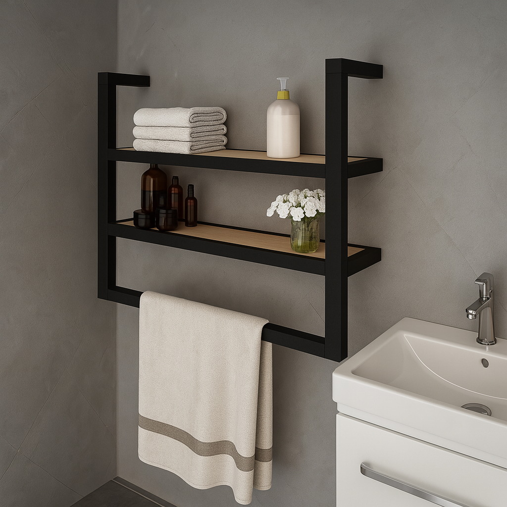 Вешалка-полка для ванной комнаты EcoLoft IN-2847 в стиле лофт (28781577)