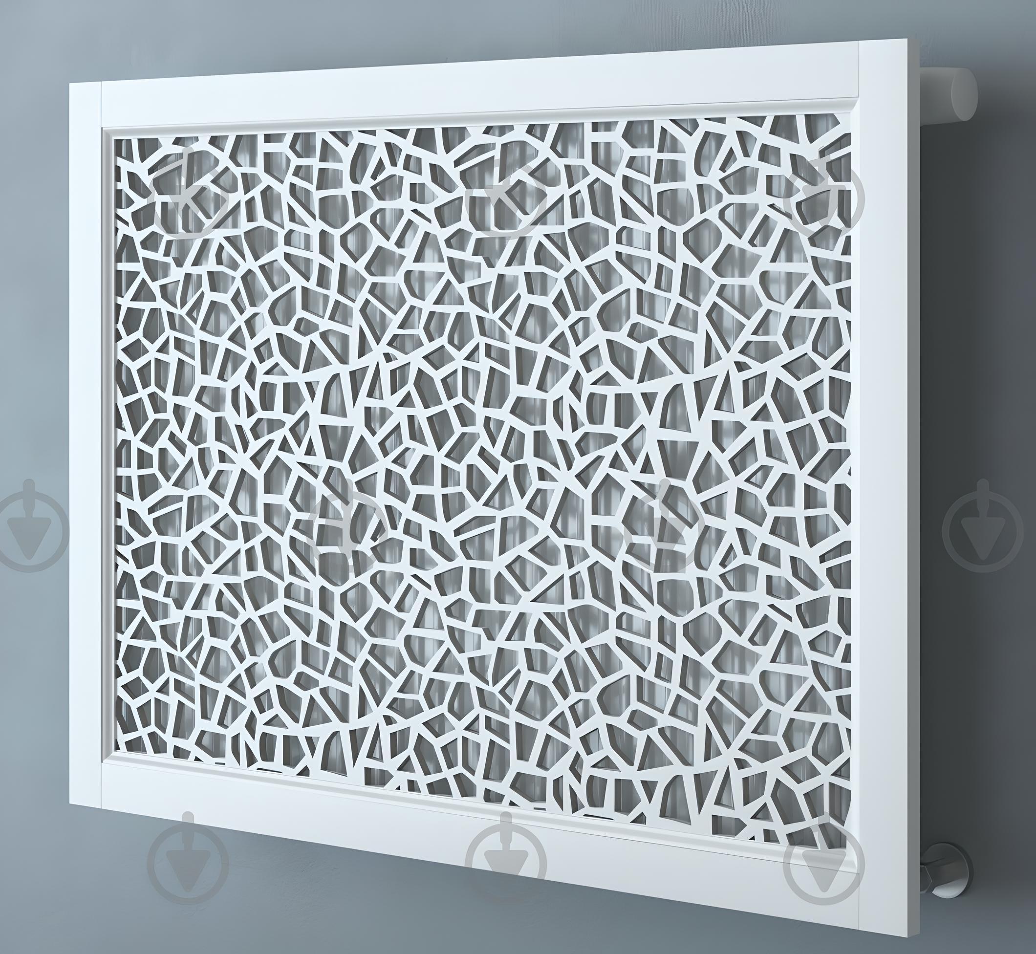 Экран-решетка декоративная на батарею отопления R90-F70 Белый (26522003)