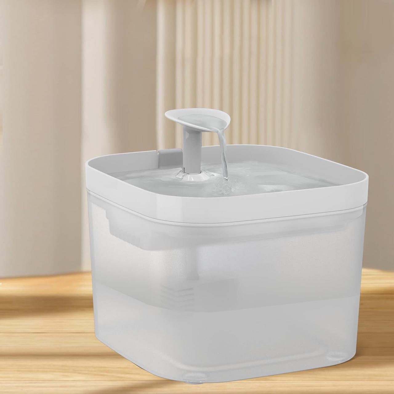 Поилка фонтан для кошек и собак Petory 2,2 л с фильтром Белый (2090673034) - фото 3