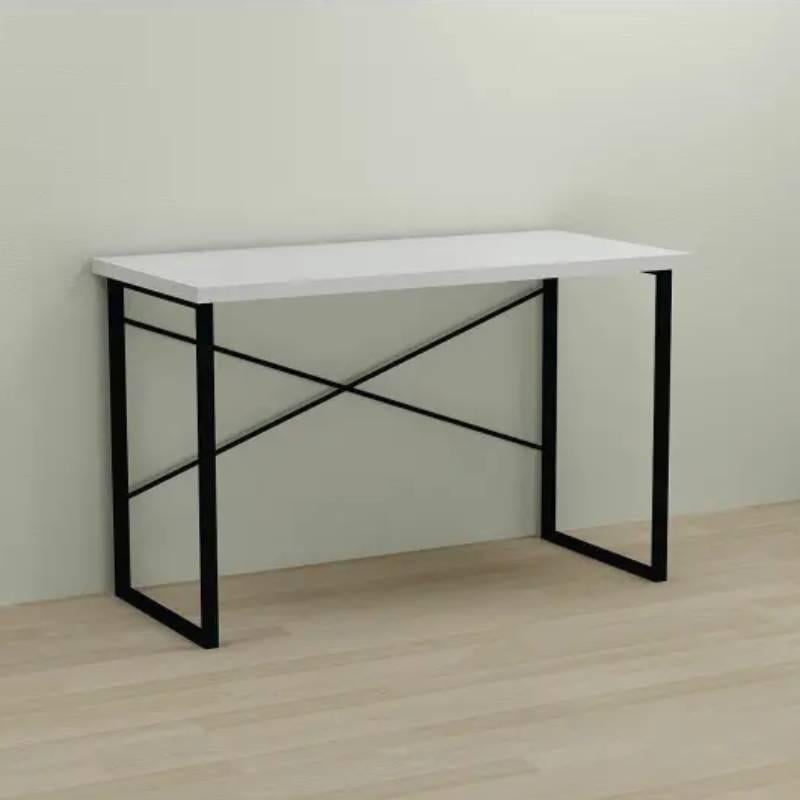 Стіл комп'ютерний Ferrum-decor Дейв ДСП 32 мм 75x100x60 см Чорний/Білий (FRD-101969)