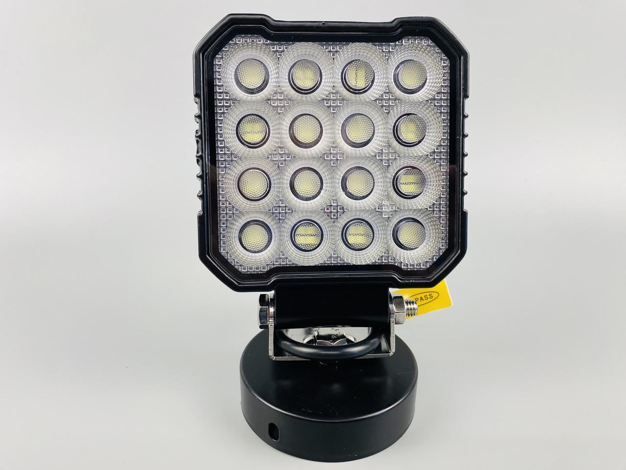 Фара квадратна 64 led діода IP67 led chip 3030 алюмінієвий корпус кріплення