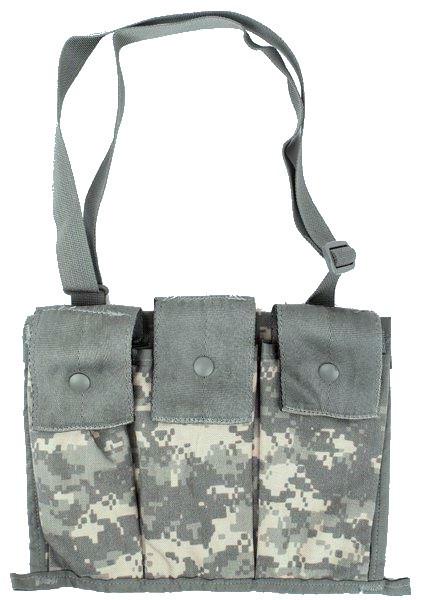 Подсумок для трех магазинов М16 M4 Molle II Bandoleer Ammunition Pouch Пиксель - фото 2