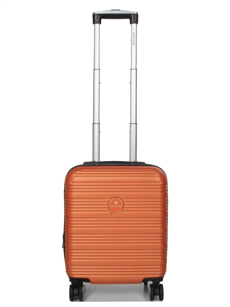 Чемодан ручная кладь Worldline XS 45х35х20+5 см 30 л 2,5 кг Оранжевый (805)