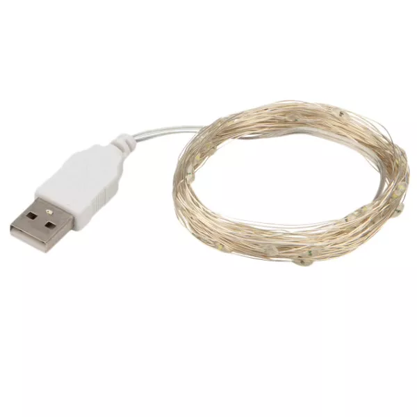 Гірлянда Роса від USB 10 м Тепло-білий (1003) - фото 6