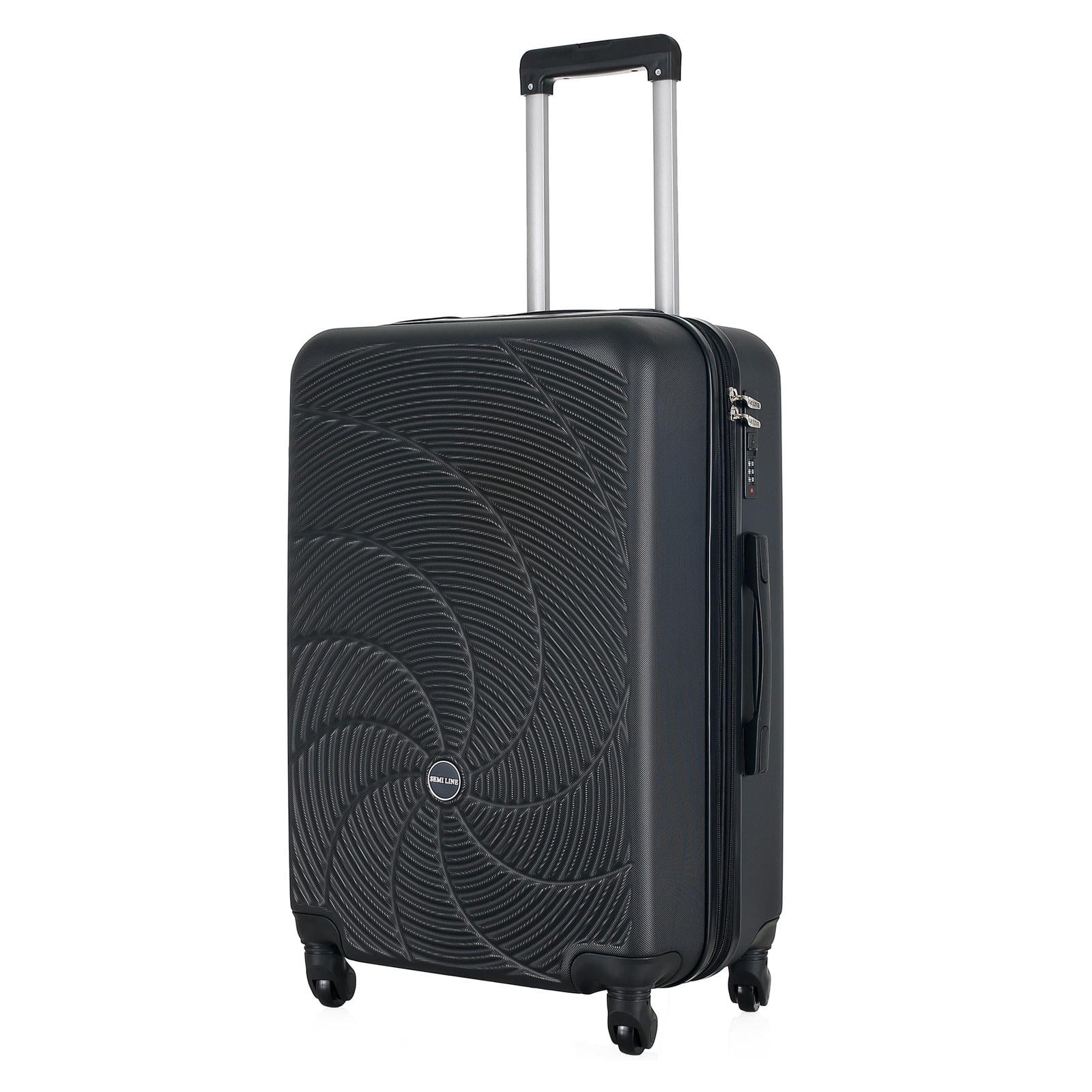 Чемодан SEMI LINE 24" 67 л ABS-пластик расширение 20% 4 колеса кодовый замок Black