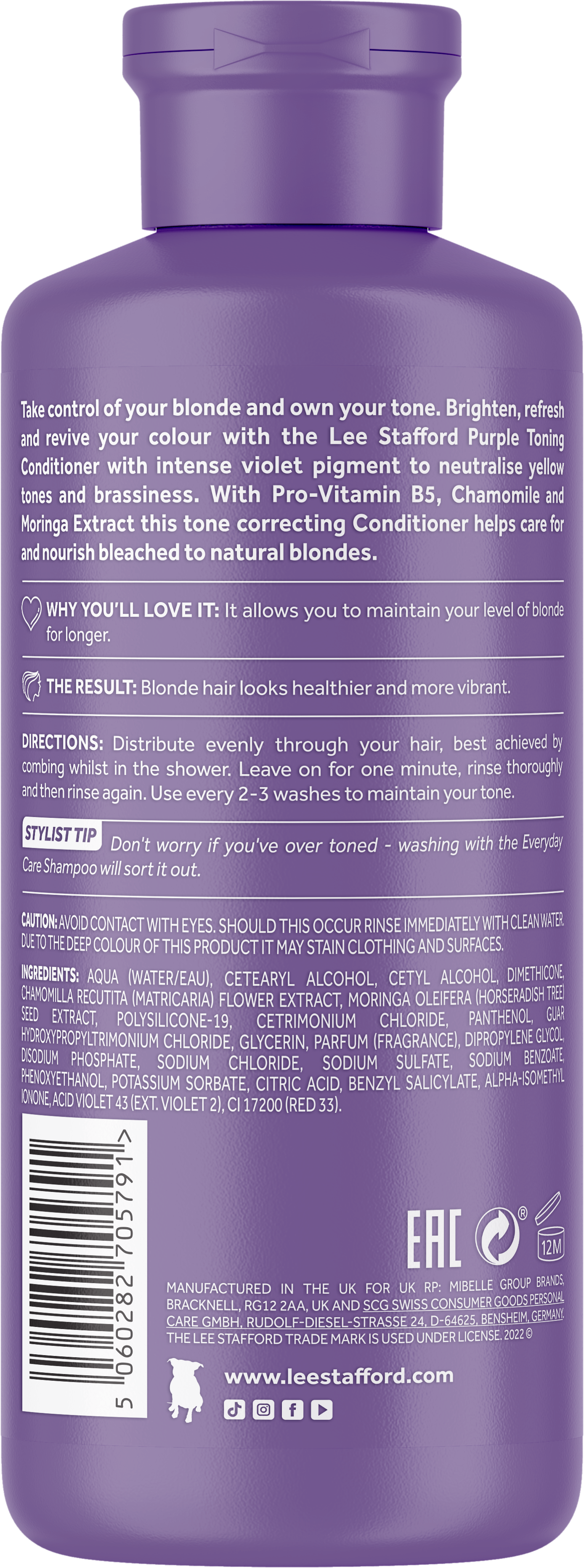 Тонуючий фіолетовий кондиціонер для освітленого волосся Bleach Blondes Purple Toning Conditioner 250 мл (LS5791) - фото 2 Тонуючий фіолетовий кондиціонер для освітленого волосся Bleach Blondes Purple Toning Conditioner 250 мл (LS5791) - фото 2