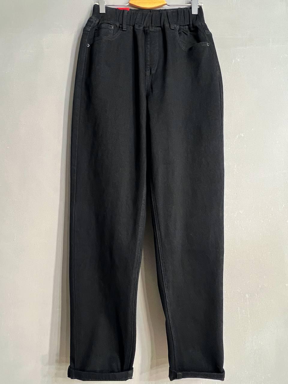 Джинси жіночі Vanver 81888 mom jeans relax comfort талія на резинці р. 34 Чорний (3844) - фото 7