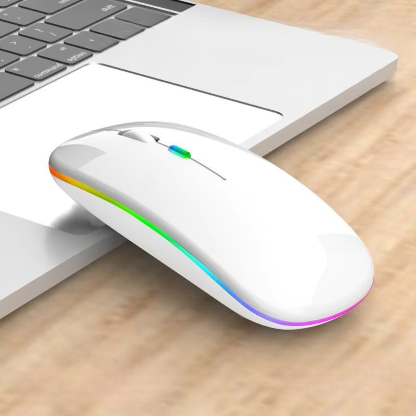 Мышь беспроводная компьютерная бесшумная оптическая 2,4G/Bluetooth С подключением RGB-подсветкой Dpi 800/1000/1200 Белый Мышь беспроводная компьютерная бесшумная оптическая 2,4G/Bluetooth С подключением RGB-подсветкой Dpi 800/1000/1200 Белый