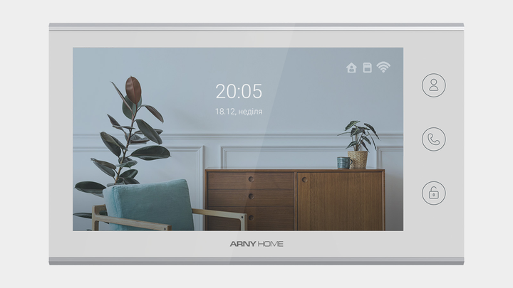 Відеодомофон 7" ARNY AVD-731A 2Mpx з Wi-Fi White (301446)