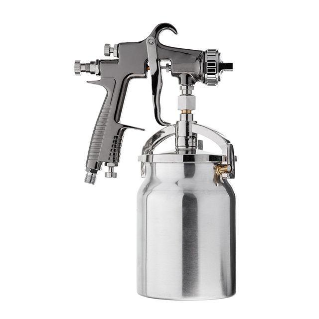 Краскопульт пневматический Intertool PT-0140 HP форсунка 1,8 мм нижний металлический бачок 1000 мл 5 бар (1650084712) - фото 5