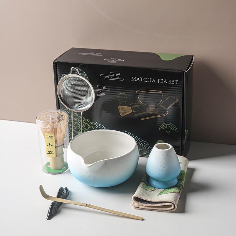 Набір Mavanto 5654 для приготування чаю матчу 7 пр. Blue/White (2662091738) - фото 5 Набір Mavanto 5654 для приготування чаю матчу 7 пр. Blue/White (2662091738) - фото 5