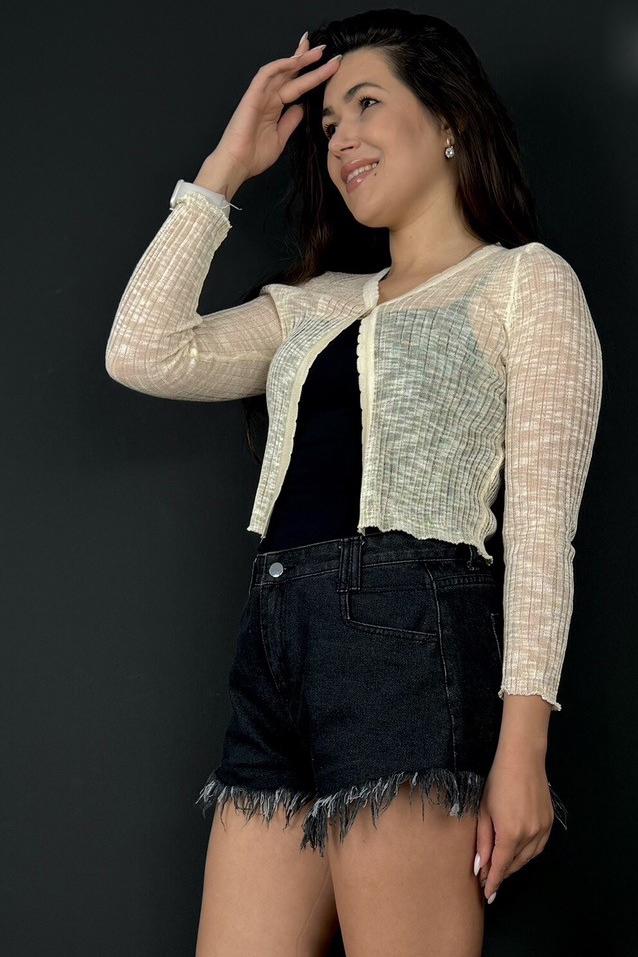 Кофта жіноча M Бежевий (180140) - фото 2 Кофта жіноча M Бежевий (180140) - фото 2