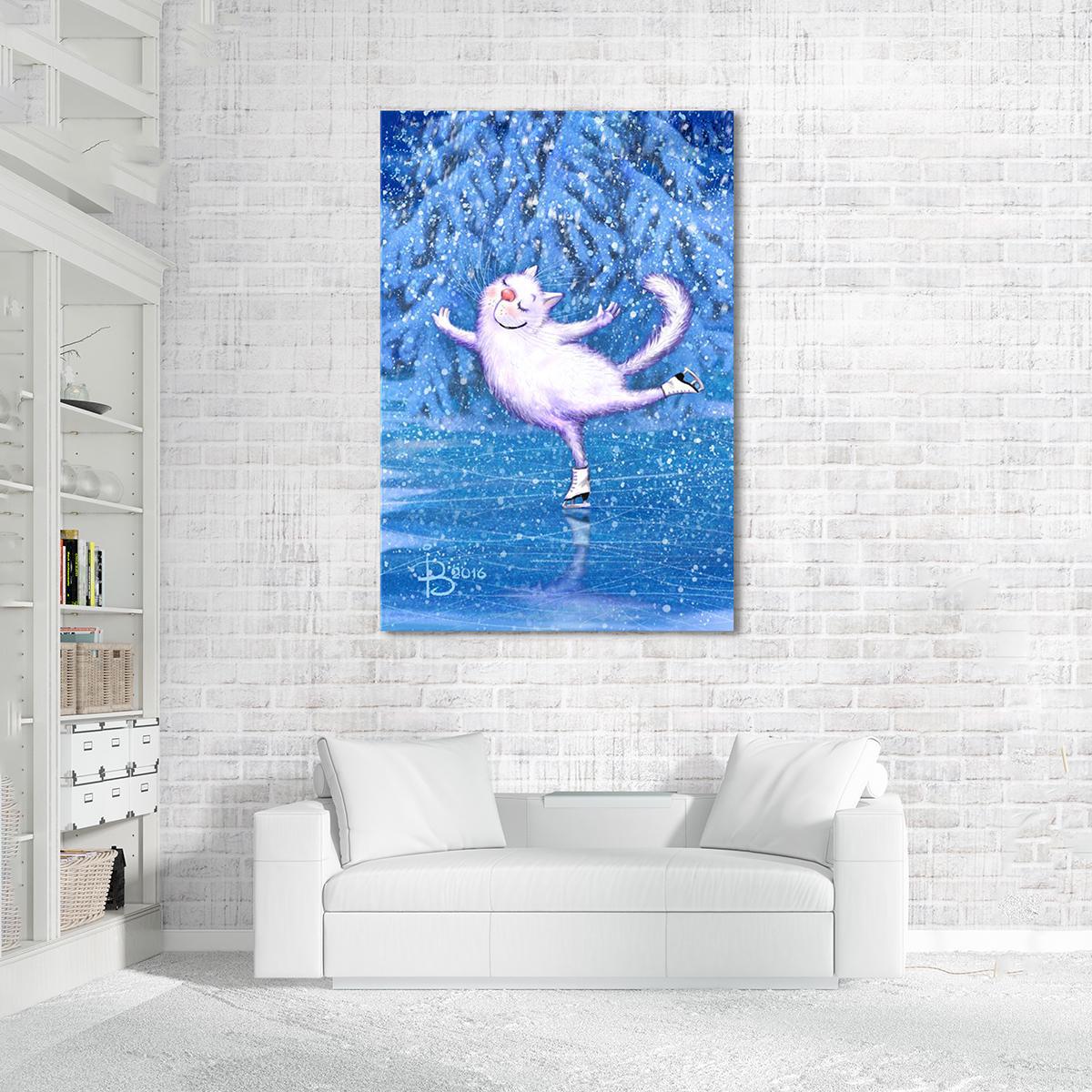 Модульная картина Фигурное катание Белая лебедь 1 модуль 70x105 см