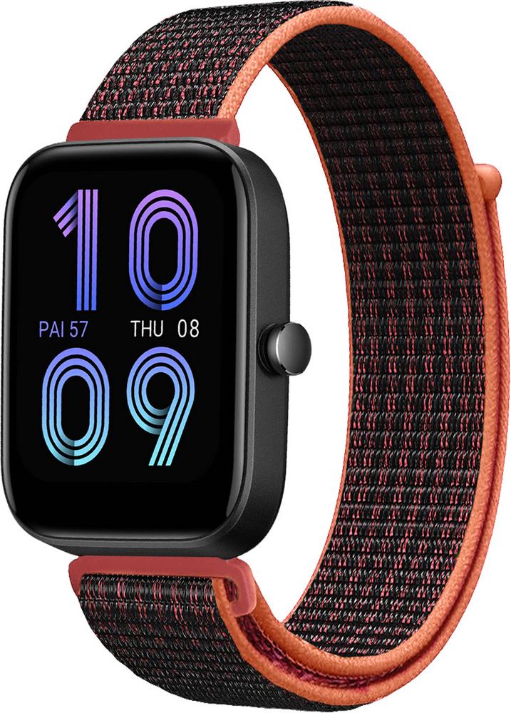 Ремешок нейлоновый Sport Loop для Amazfit Bip 3 Black/Red (16135-44)