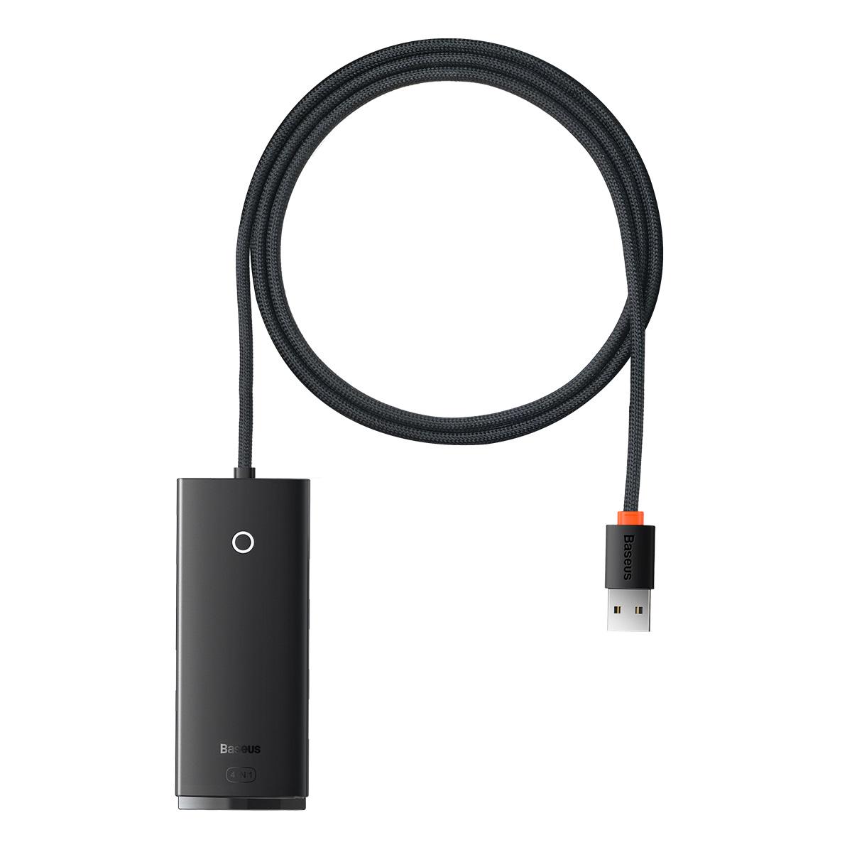 USB-хаб Adapter Baseus WKQX0301 ite Series 4-Port USB-A USB-A to USB 3.0 1 м Black (ts000073972000024426)