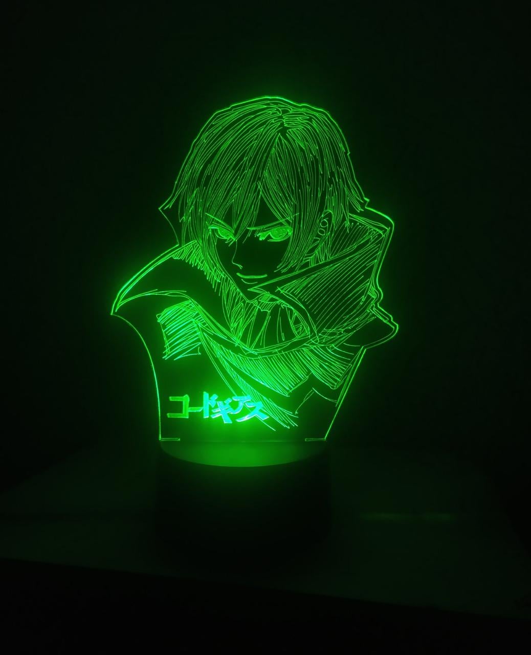 3d-ночник Аниме Лелуш Ламперуж Код Гиас несколько подсветок/батарейка/сеть 220V (1939723310)