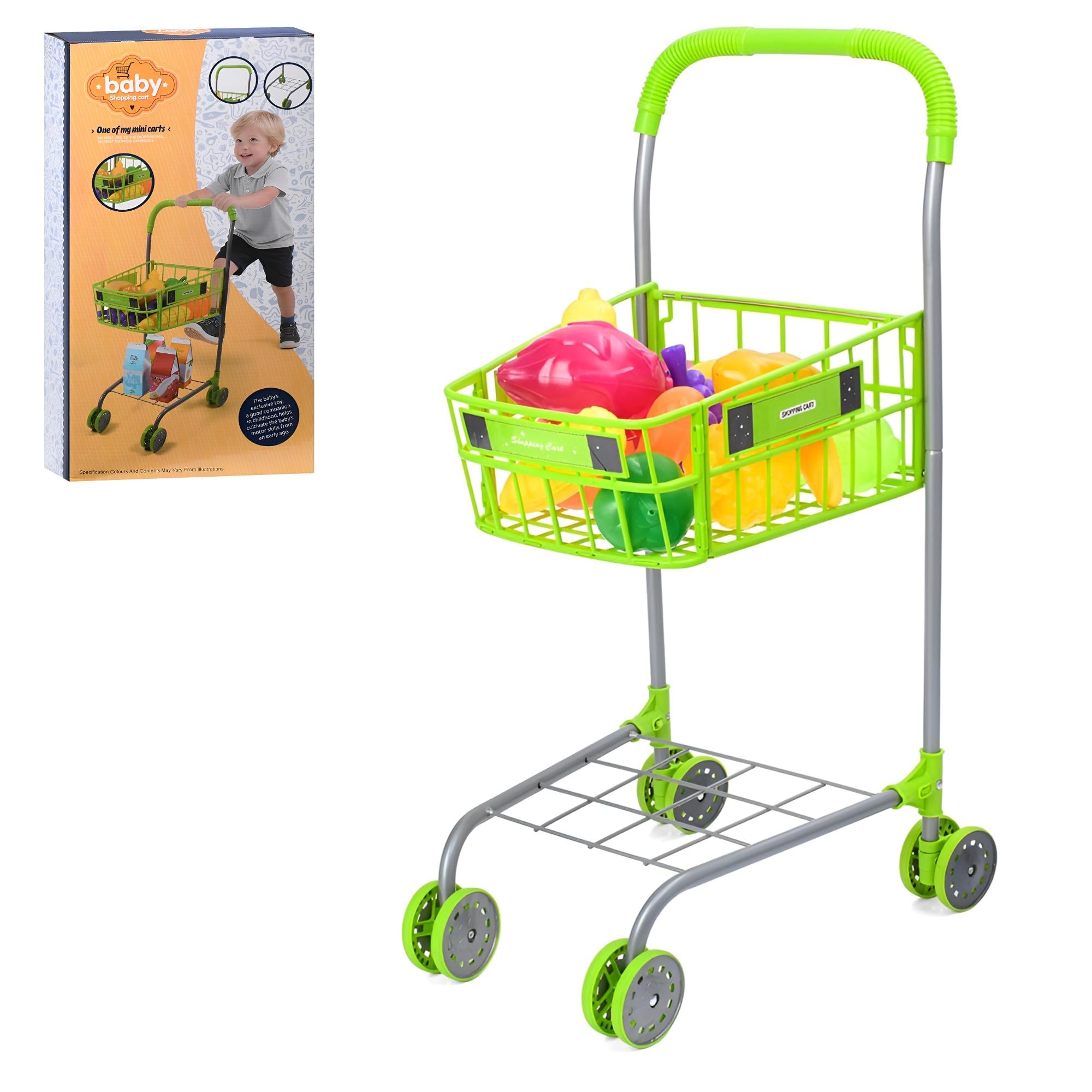 Игрушка тележка с продуктами 30х35х65 см Зеленый (995-3A)
